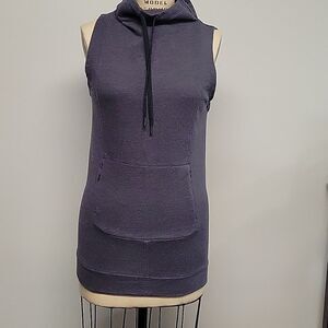Lole Gray Sleeveless Saki Tunic Dress XS Kangaroo Pockets